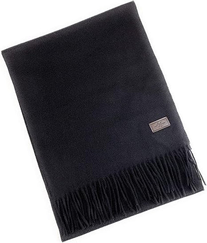 Hickey Freeman | Solid Black | Cashmere Scarf