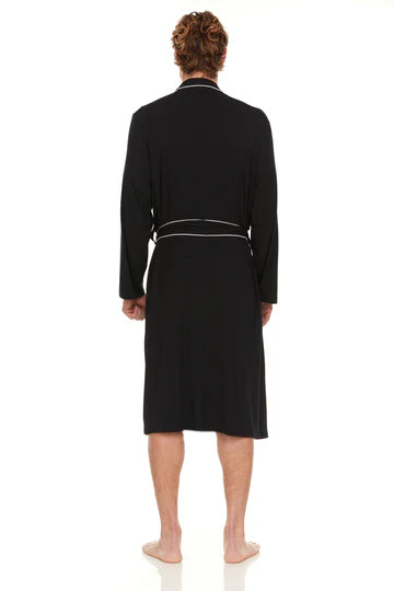 Men’s Micro Modal Robe – Black | Symmar Dream Collection
