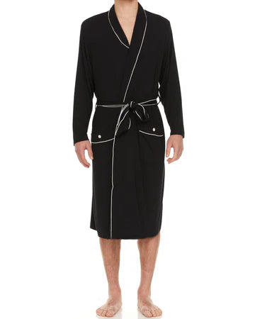 Men’s Micro Modal Robe – Black | Symmar Dream Collection