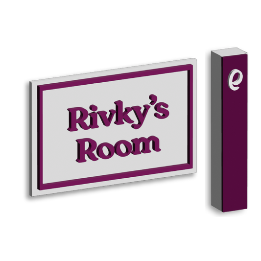 Classic Kids Bedroom Set — Plaque + Mezuzah