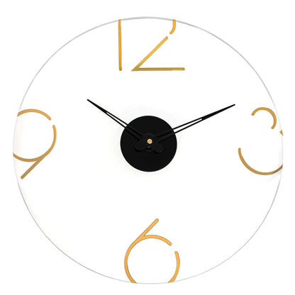 Number Clock | Lucite & Metal Wall Clock