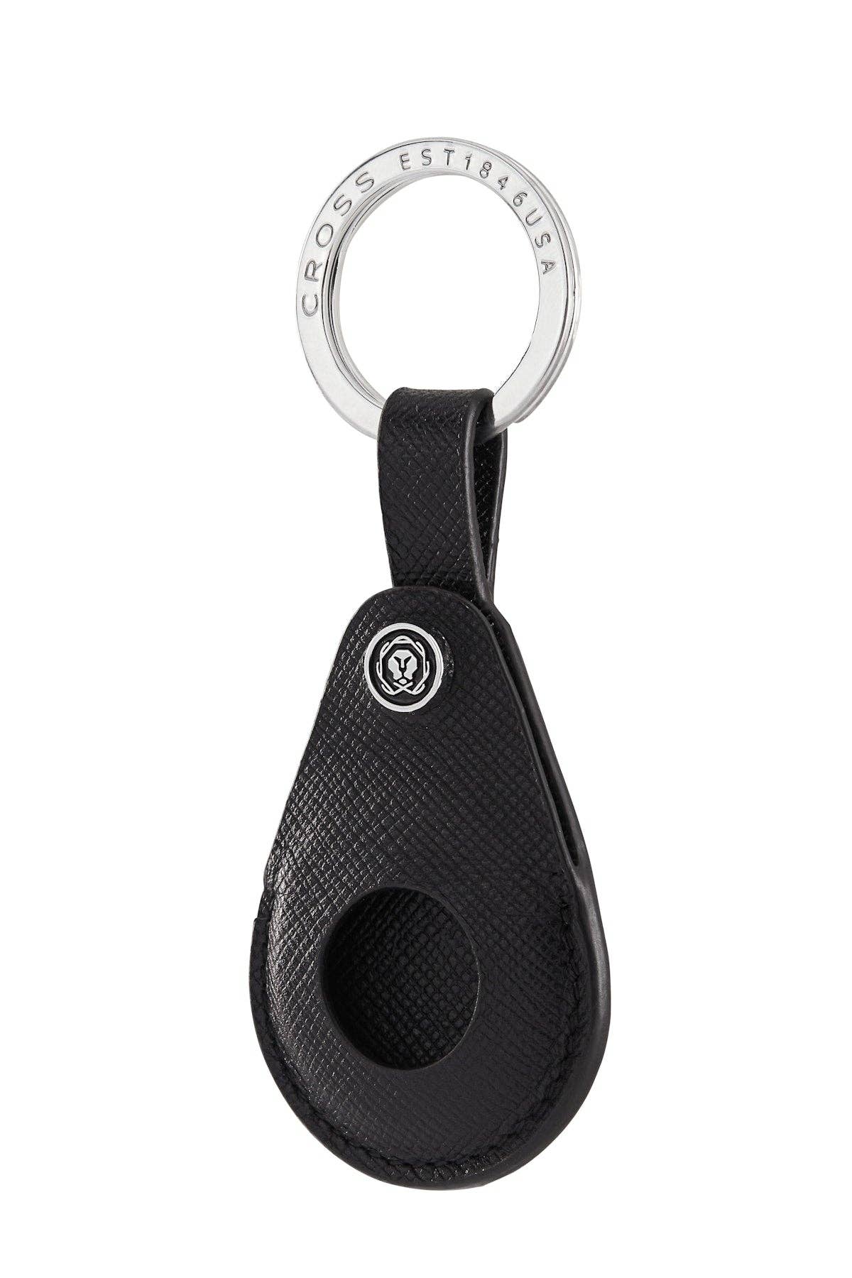 Classic Black Smart Tracker Key Chain AirTag Holder | Cross