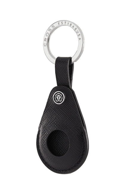 Classic Black Smart Tracker Key Chain AirTag Holder | Cross