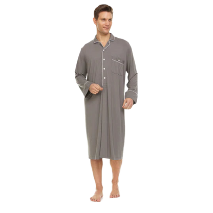 Men’s Micro Modal Nightshirt – Grey | Symmar Dream Collection