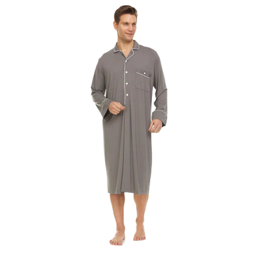 Men’s Micro Modal Nightshirt – Grey | Symmar Dream Collection
