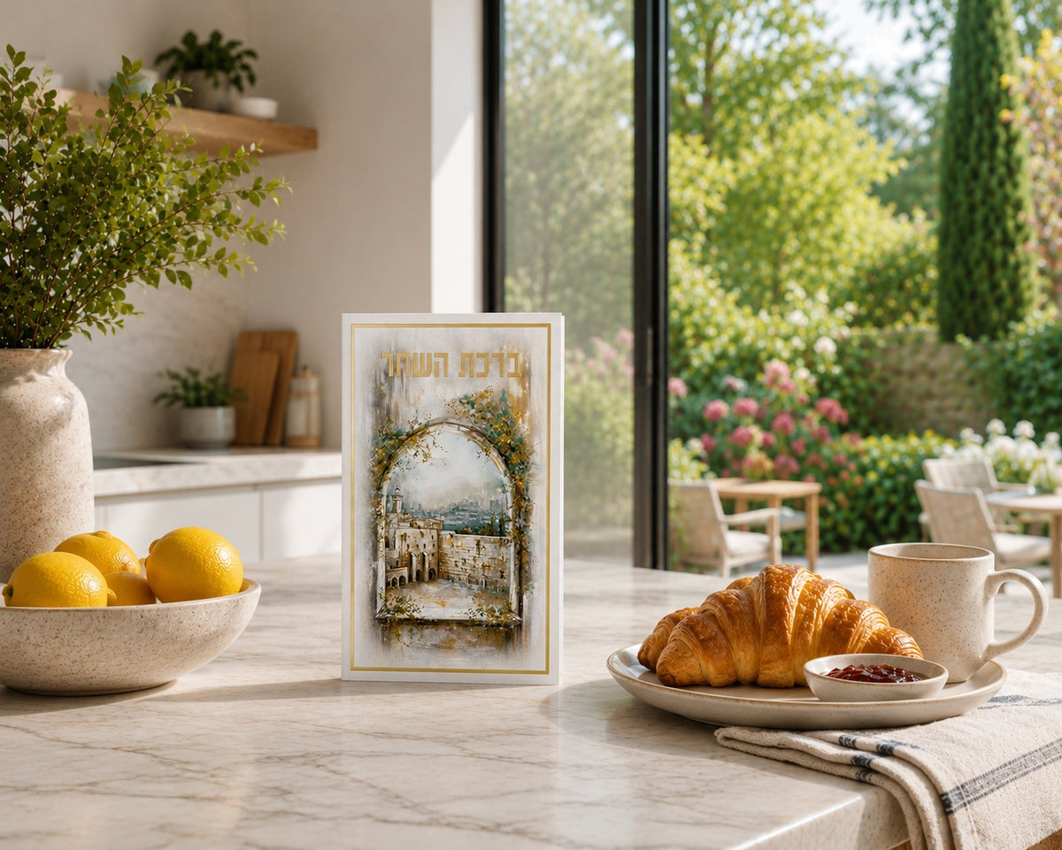 Golden Day Birchas Hashachar Booklet lifestyle view