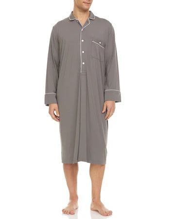 Men’s Micro Modal Nightshirt – Grey | Symmar Dream Collection
