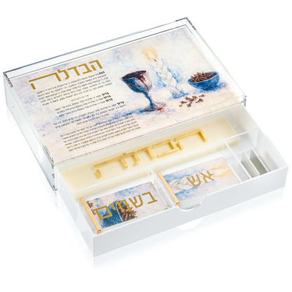 Painted Havdalah Set with Drawer