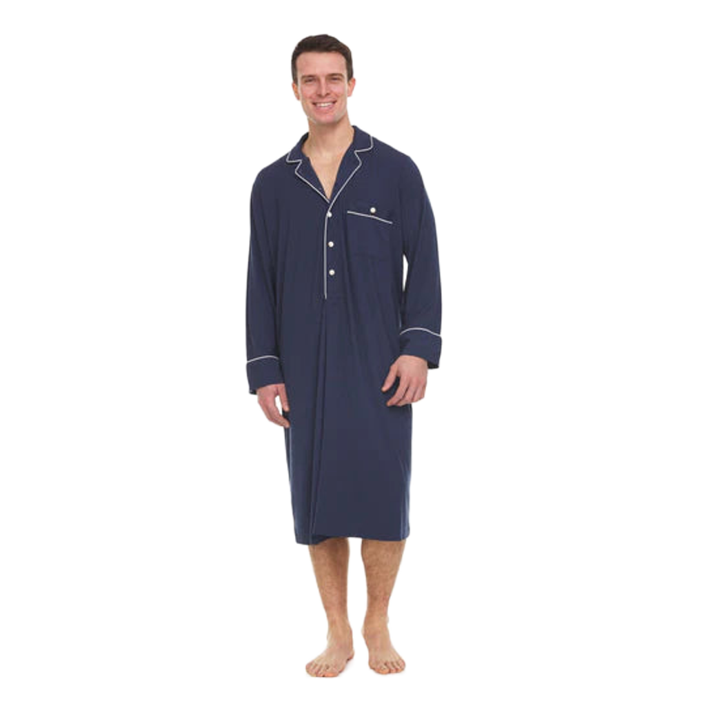 Men’s Micro Modal Nightshirt – Navy | Symmar Dream Collection