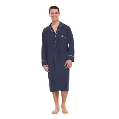 Men’s Micro Modal Nightshirt – Navy | Symmar Dream Collection
