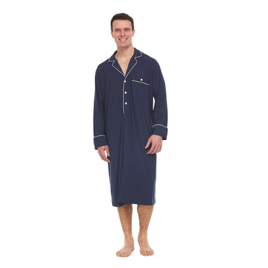 Men’s Micro Modal Nightshirt – Navy | Symmar Dream Collection