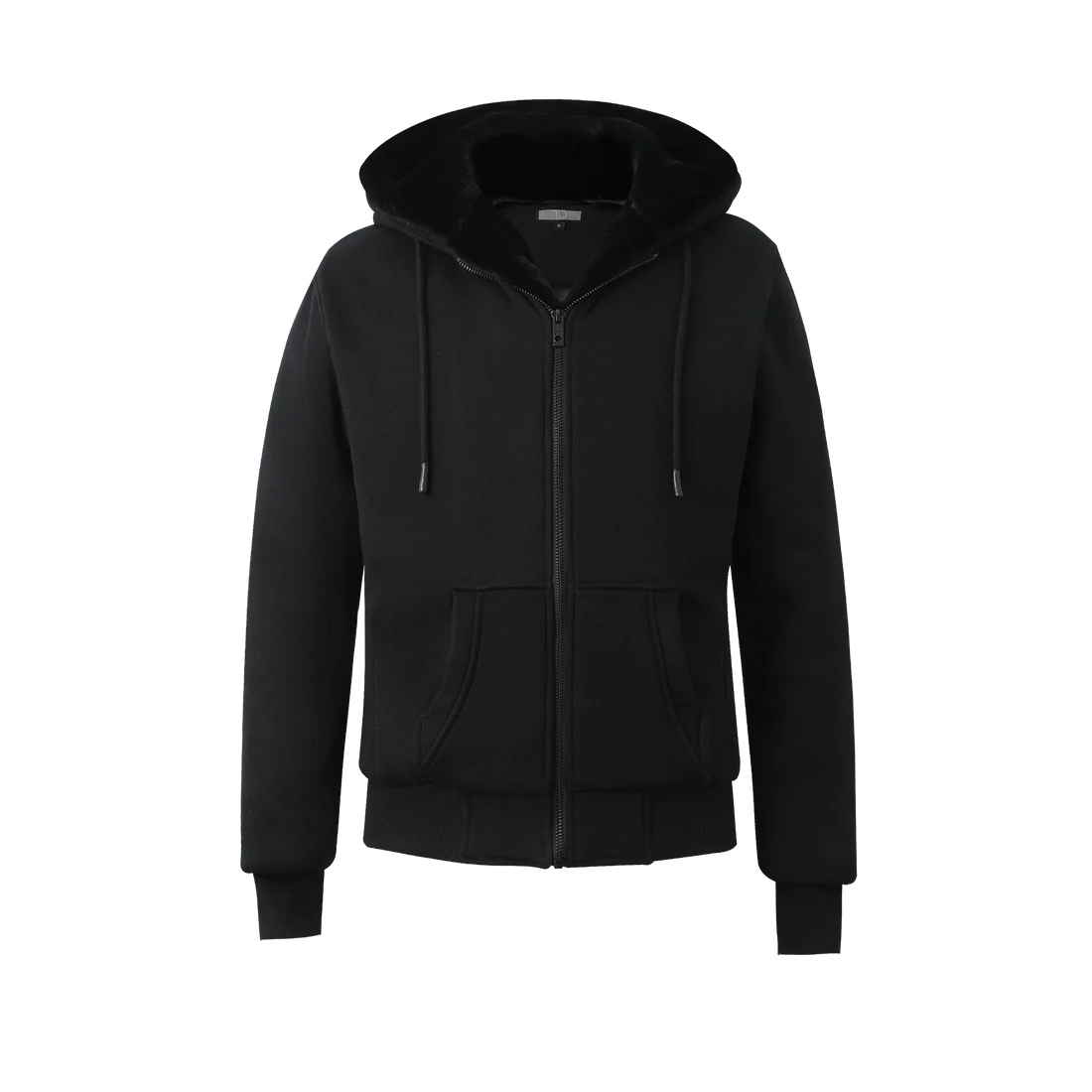 Men’s Black Hoodie | Removable Black Fur | T.O. Collection