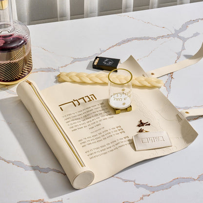 Leather Havdalah Mat Set