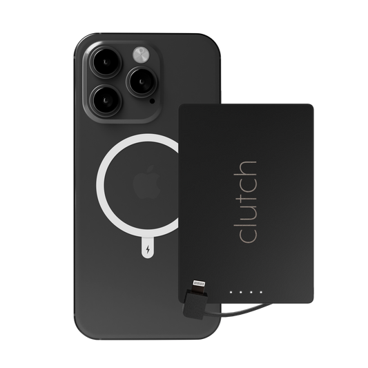 Clutch Pro Lightning portable charger in black