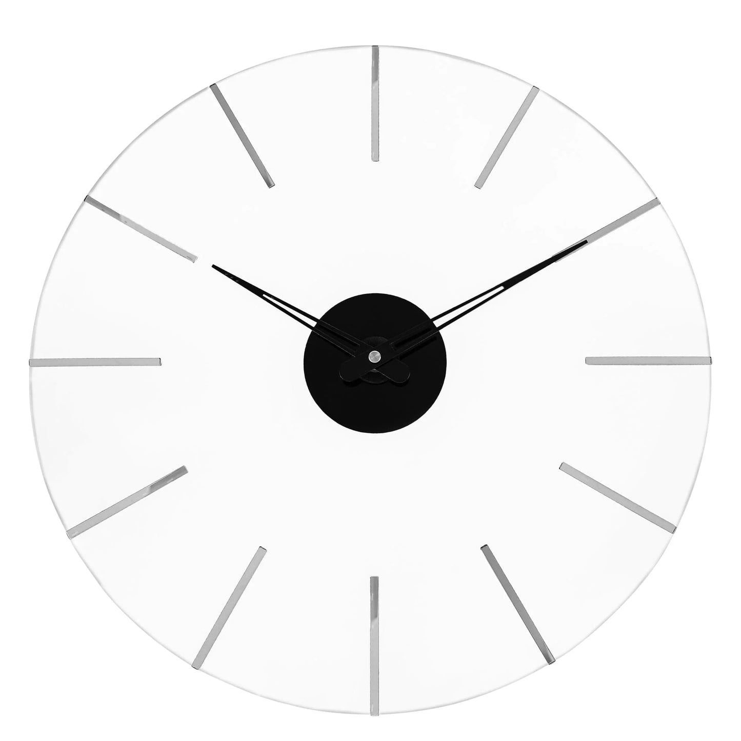 Line Clock | Lucite & Metal Wall Clock