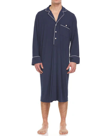 Men’s Micro Modal Nightshirt – Navy | Symmar Dream Collection