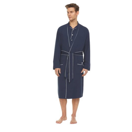Men’s Micro Modal Robe – Navy | Symmar Dream Collection