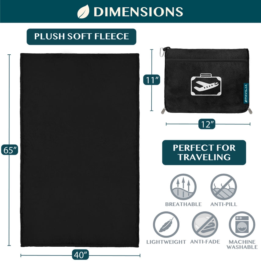 Airplane Fleece Travel Blanket