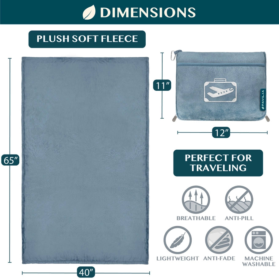 Airplane Fleece Travel Blanket