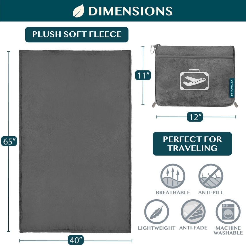 Airplane Fleece Travel Blanket