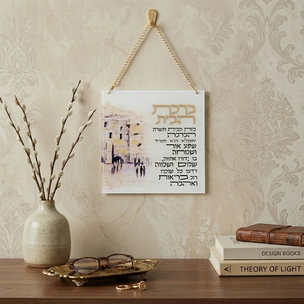 Jerusalem Glow | ברכת הבית | House Blessing Wall Plaque